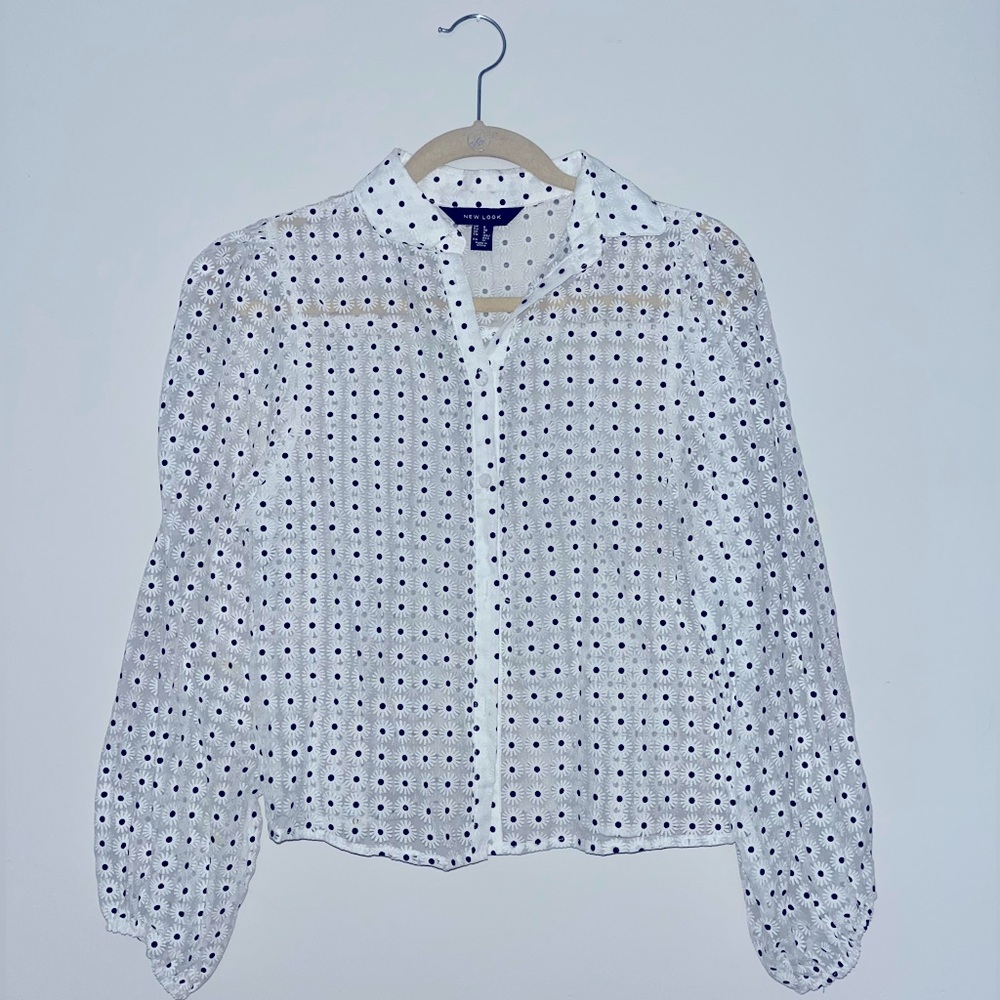 Zara puff sleeve blouse